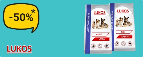 *50% de réduction sur le 2ème sac de croquettes Lukos pour chien